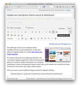 wp 4.1 - pagina editor - tablet