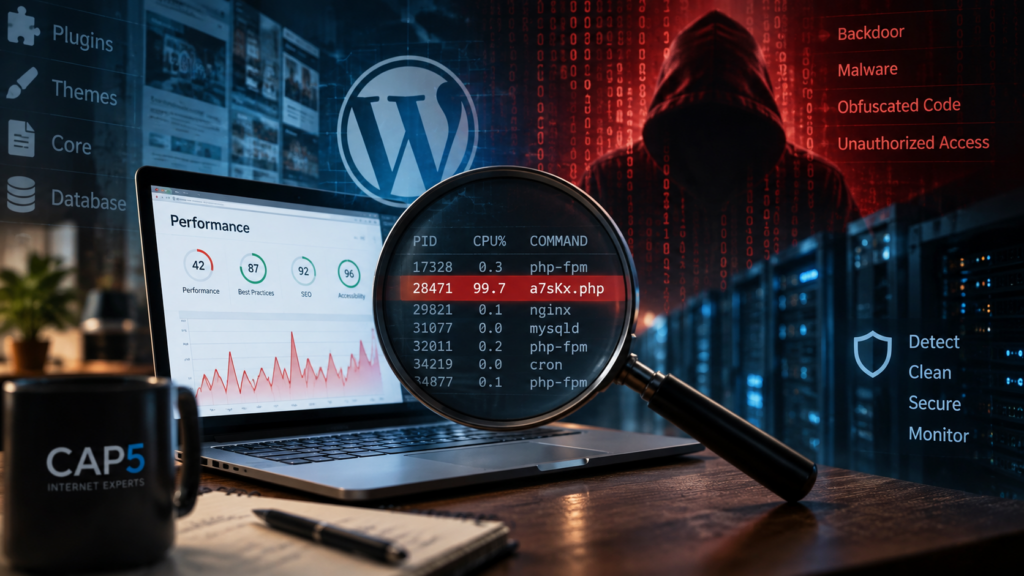 gehackte wordpress website